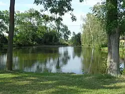 Rybník naproti návsi