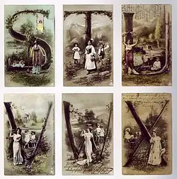 Pohlednicový motiv Abeceda