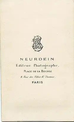 Revers fotografie společnosti Neurdein, 1832–1918