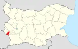 Obština na mapě Bulharska