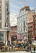 Budova newyorské burzy na Broad Street č. 10-12 v roce 1882