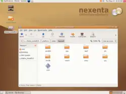 Nexenta OS Alpha 5 s prostředím GNOME 2.14