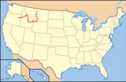 Stezka na mapě Spojených států