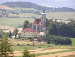 Farní kostel Nanebevzetí Panny Marie v Nezamyslicích.