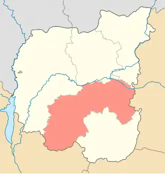 Poloha rajónu v Černihivské oblasti