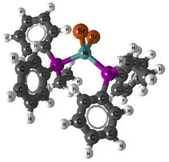 Tetraedrický komplex [NiBr2(PEtPh2)2]