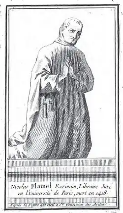 Reprodukce vyobrazení N. Flamela z roku 1402