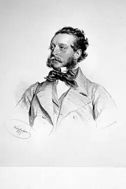 Portrét z roku 1859 (litografie, Josef Kriehuber)