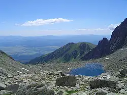 Pohled od Nižné Wahlenbergovo pleso