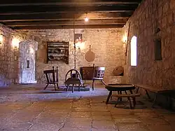 Interiér jednoho z historických domů