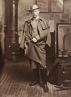 Fridtjof Nansen ve studiu E. Werenskiolda. Zde stojí modelem pro Olava Tryggvasona