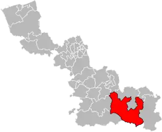 Kanton na mapě departementu Nord