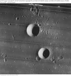 Krátery Draper (nahoře) a Draper C