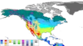 Podnebná mapa Severní Ameriky