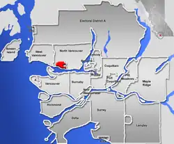 North Vancouver na mapě