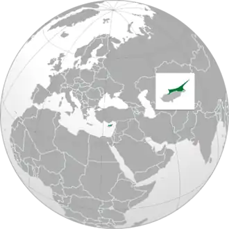 Poloha Severního Kypru