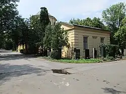 Nová obřadní síň, bývalé krematorium na Olšanských hřbitovech