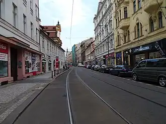 Spálená ulice (od jihu)