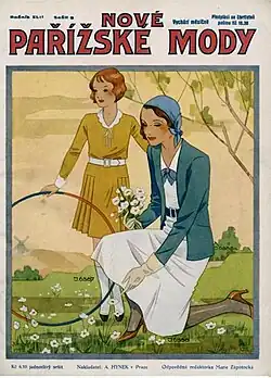 Nové pařížské módy, ukázka obálky ze 42. ročníku z roku 1930