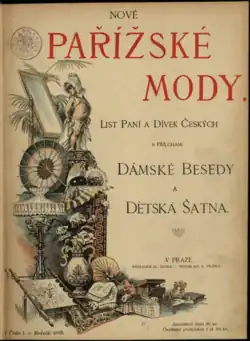 Nové pařížské mody, obálka prvního čísla z 1. ledna 1895