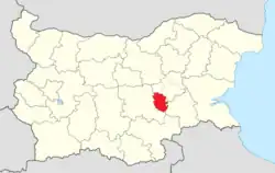 Obština na mapě Bulharska