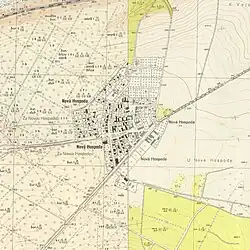 Nová Hospoda na topografické mapě S-42 z roku 1957