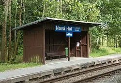 Zastávka Nová Huť v Lužických horách
