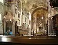 Interiér kostela sv. Petra a Pavla