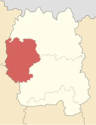 Poloha rajónu v Žytomyrské oblasti