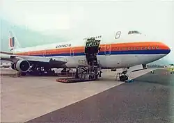 Nehodou poškozený Boeing 747 letu UA811