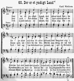 Dánská hymna s notami
