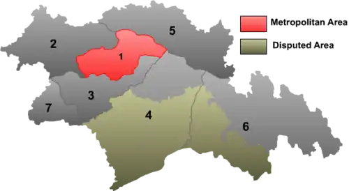 Dělení prefektury Ňingthri