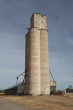 Obilní silo v severním Texasu