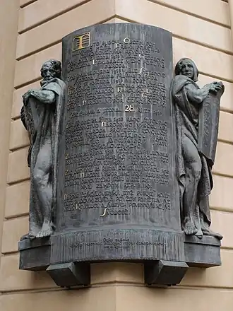 Pamětní deska na Obecním domě (1931)