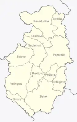 Obština Batak na mapě