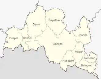 Obština Banite na mapě