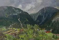 Obří důl studničná se Sněžkou