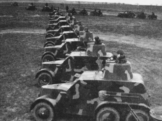 OA vz. 30 čs. armády během cvičení