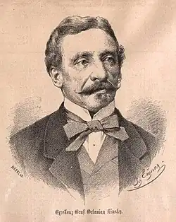 Hrabě Oktavián Kinský (portrét od Ignaze Eignera, 1878)