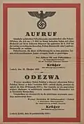 Osoby sloužící v rámci předválečné Polské police jsou pod hrozbou "různých trestů" nabádání ke vstupu do "Granátové policie" (Granatowa policja), loutkové Polské policie pod Německou kontrolou