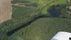 Letecký pohled na jezero