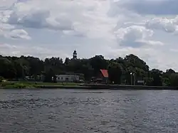 Pohled na vesnici z německé strany Odry