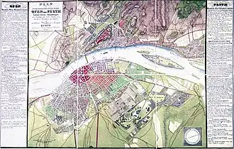 Mapa města z roku 1832.