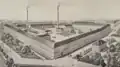 Offermannova továrna (nákres ze začátku 20. století)