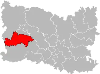 Kanton na mapě departementu Oise