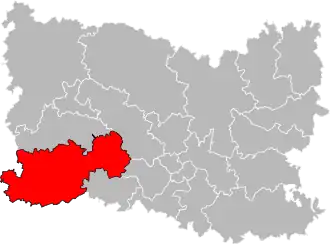 Kanton na mapě departementu Oise