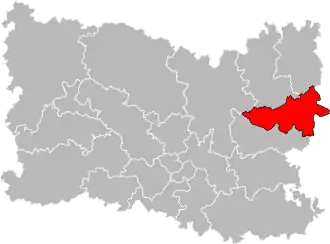 Kanton na mapě departementu Oise