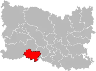 Kanton na mapě departementu Oise