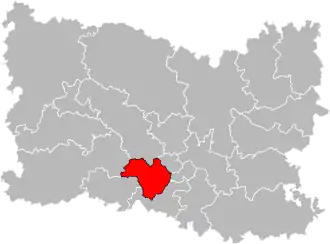 Kanton na mapě departementu Oise