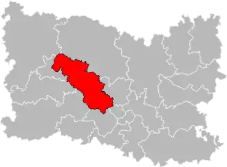 Kanton na mapě departementu Oise